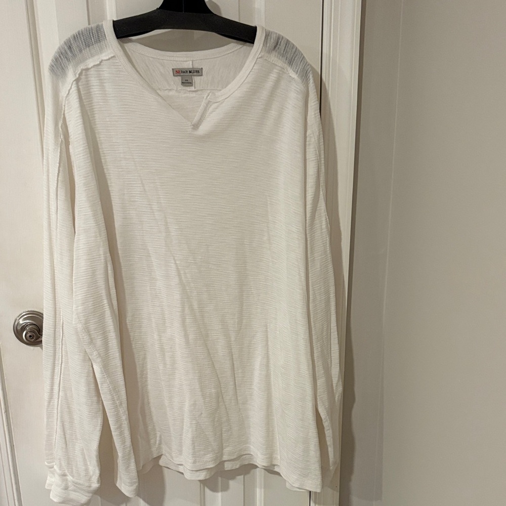 Men's White Long Sleeve Shirt